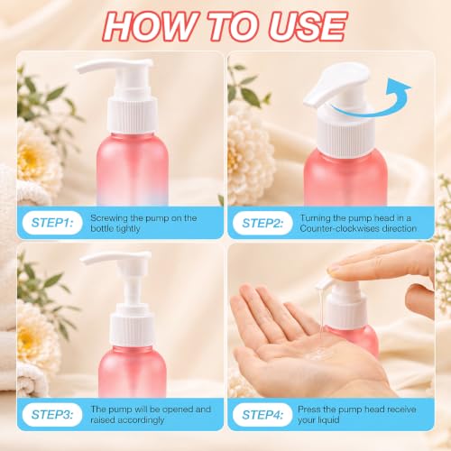 Nuenen 48 Pcs 4oz/120ml Lotion Bottles with Pump, Pink Blue Gradient - color: Pink Blue Gradient