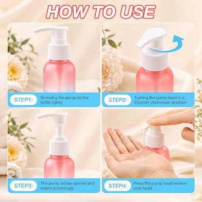 Nuenen 48 Pcs 4oz/120ml Lotion Bottles with Pump, Pink Blue Gradient - color: Pink Blue Gradient