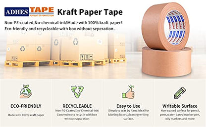 ADHES Heavy Duty Paper Packing Tape Kraft Paper Tape
