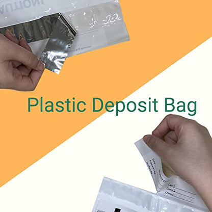 12 x 16 Inch Deposit Bags Security Pocket Bank Deposit Envelopes - size: (4) 12 x 16 Inch (100pack)
