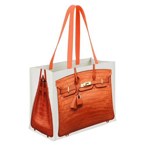 Chic Canvas Tote with Luxury-Inspired Print – Funny Gift Bag for Women, Stylish Holiday Present, Foldable Everyday Carryall