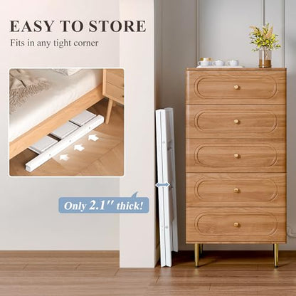 3 Step Ladder, Foldable Aluminum Step Stool with Anti-Slip Pedal - color: White, size: 3 Step