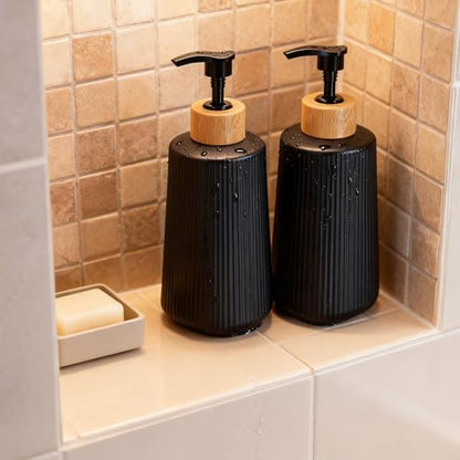 Glass Hand Soap Dispenser for Bathroom, Refillable Kitchen Dish Pump Bottle