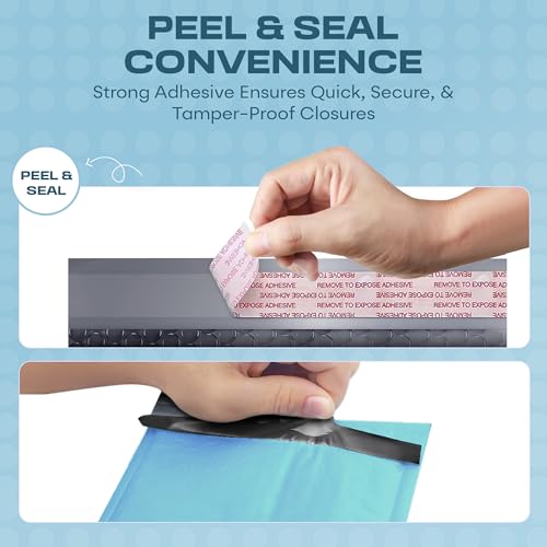 Light Blue Bubble Mailers 4x8, Poly Padded Envelopes #000, 500 Pack - color: Light Blue, size: 4"x8" / 500 Pack