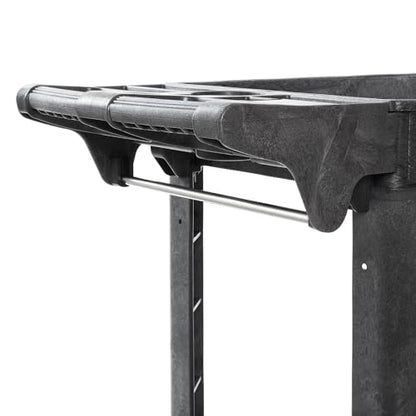 Dryser Utility Cart with Wheels, 40" x 17" Heavy Duty 550 lb. Capacity with Shelves - 2 Tier Rolling Cart with Two 5" Swivel Casters for Warehouse, Garage, Cleaning - size: 2 Shelves 2 Swivel 40x17