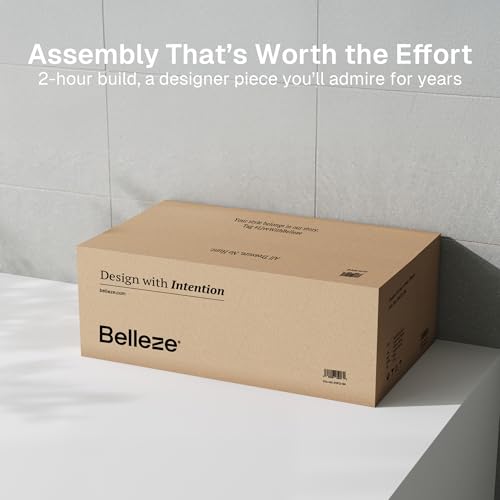 BELLEZE Bijou 3-Piece Modular Sideboard Buffet Cabinet - Camel - color: Bijou Camel Aac