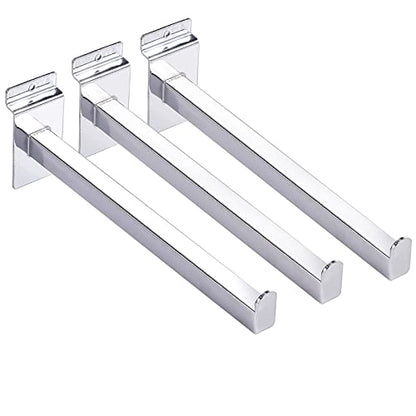 KEILEOHO 16 PCS 10 Inch Slatwall Deluxe Hooks, Heavy Duty Slatwall Shelf Brackets, Slatwall Display Hooks Panel Hooks for Garage, Shop, Retail Display - size: 16 PCS