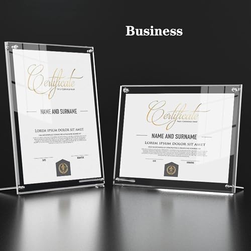 QR Code Signs,7.5 x 9.5 Inch Acrylic Menu Sign Holder with Metal Stand Office Table Clear Display Sign Stand Ad Photo Frame Holder Double-sided Menu Dispaly for Store,Office,Restaurant,Hotel,Home - size: 7x9 Inch,1 Pack