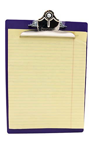 Saunders 21606 Recycled Plastic Clipboard w/Ruler Edge, 1" Clip Cap, 8 1/2 x 12 Sheets, Purple - color: Purple, size: Pack of 1