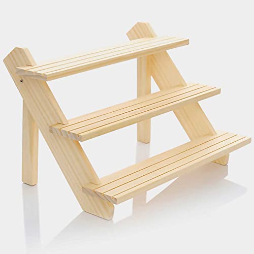 Display Riser, Earring Display Stands,Organizer For Vendor(3tier) - color: Log-3tier