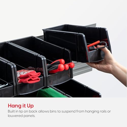 IRIS USA 24-Pack, Extra Small Stackable Storage Bins, Black - size: Extra Small - 24 Pack
