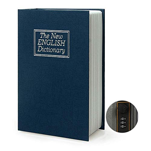 Diversion Book Safe Storage Box, Dictionary Secret Safe with Security Combination Lock, Blue Dictionary - style: Blue dictionary-Combination