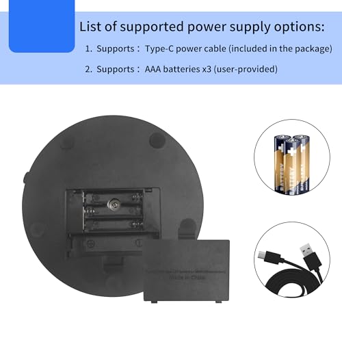 Rotating Display Stand Easy to Switch Direction, Adjustable Speed, Motorized Elctric Turntable Used for Product Display, Jewelry, Shoes Shooting and Display (7.87" black) - color: 7.87‘’ black