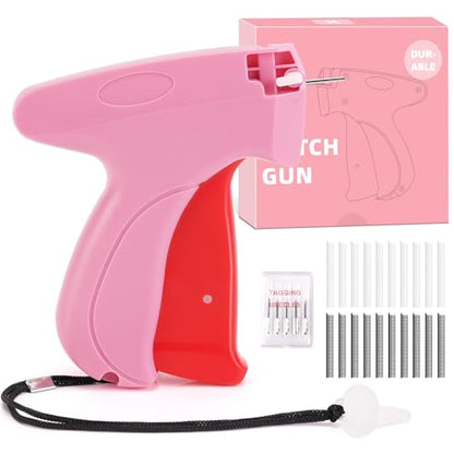 Stitch Gun for Clothes,Handheld Stitching Quick Clothing Fixer,No Sew Hemming Tool,Mini Single Sewing Fabric Stapler,Temporary Sticky Hem Fix Tack Gun,Includes 6 Needles,5000 Micro Fasteners