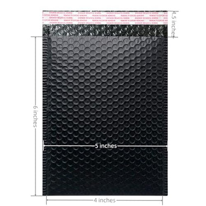 Bubble Mailers 4x6 Inch 50 Pack Small Padded Envelopes Bags (Black) - color: Black, size: 4X6 Inches