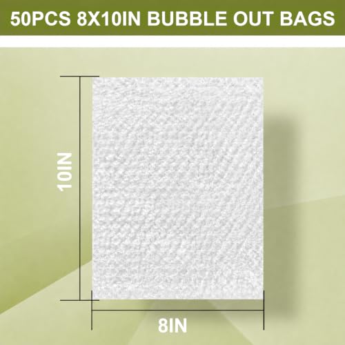 50PCS 8x10"Bubble Pouches,Shockproof Cushioning Protection - size: 50PCS-8x10Inches