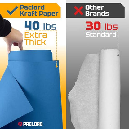 USA Made 18" x 8640" (720 ft) Dark Blue Kraft Paper Roll, Large Size - color: Dark Blue, size: 1 Roll