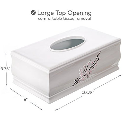 Creative Scents Vanda Rectangle Tissue Box Cover with Bottom Slider - style: Rectangle Tissue Box