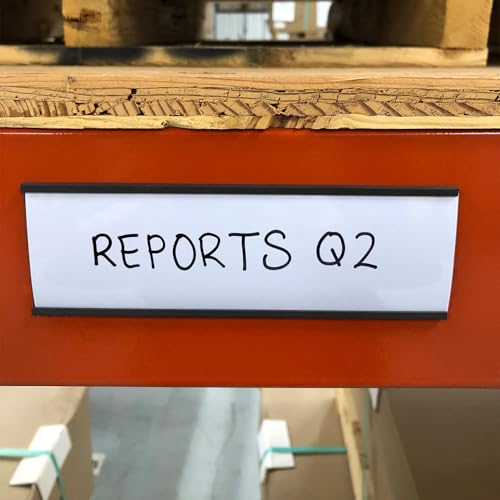 SmartSign Magnetic 'C' Channel Label Holders | 2" x 6", Pack of 10 - size: 2" x 6"