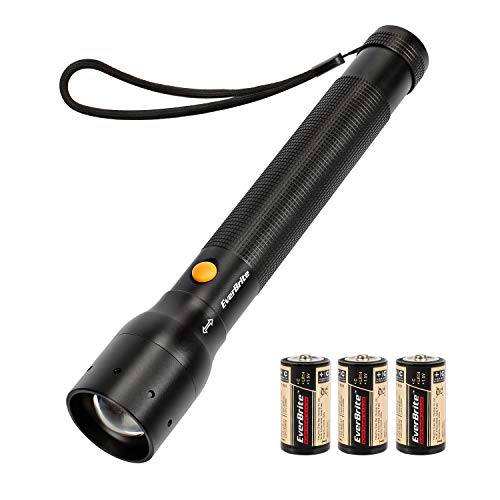 EverBrite Tactical Flashlight, 900 Lumen Zoomable, 3 Light Modes - color: Black, size: Large