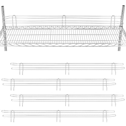 MorningRo 4 Pcs Silver Chrome Wire Shelf Ledge, 48" L x 4" H - color: Silver, size: 48" L X 4" H