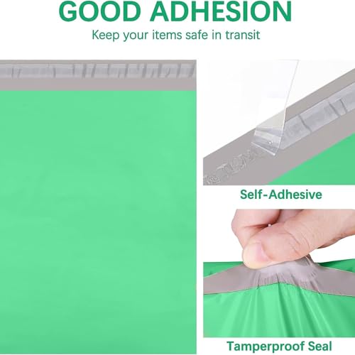 Metronic Poly Mailers 14.5x19 500PC Large Shipping Bags for Small Business - color: Green, size: 14.5x19 500PC