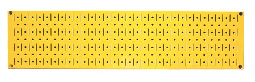 Wall Control Narrow Pegboard 8in x 32in Yellow Metal Pegboard Runner Tool Board - color: Yellow