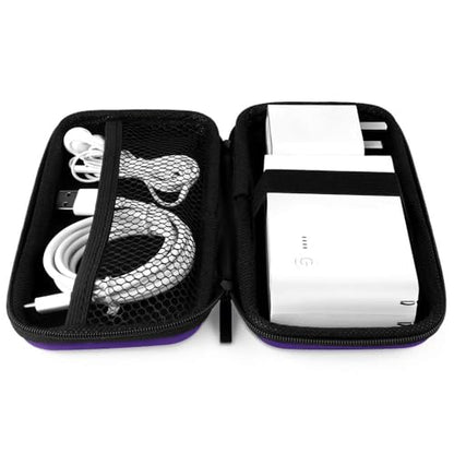 iMangoo Travel Essential Electronics Organizer Charger Case Carrying Pouch - color: Purple, size: Small