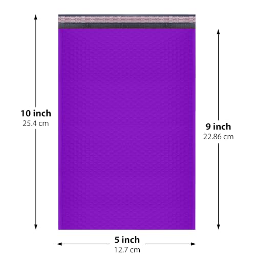 Purple Bubble Mailers 5x10, Self Seal Poly Padded Envelopes #00, 250 Pack - color: Purple, size: 5"x10" / 250 Pack