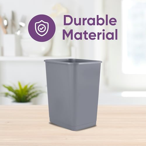 Superio Mini Trash Can 1.25 Gallon, Plastic Bathroom Trash Can, Small Office Desktop Waste Paper Bin, Dorm Waste Basket, Vanity, Under Sink, Cabinet Countertop Garbage Can Slim Diaper Pail (6, Grey) - color: 6, Grey, size: 1.25 Gallon