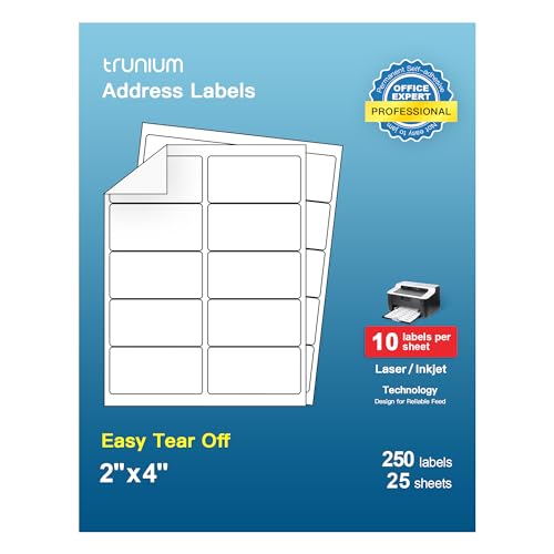 Shipping Address Labels, 2"x 4" Address Labels, 25 Sheets,750 Labels - size: 2x4-25P