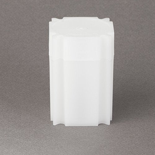(10) Coinsafe Brand Square White Plastic (Large Dollar) Size Coin Storage Tube Holders