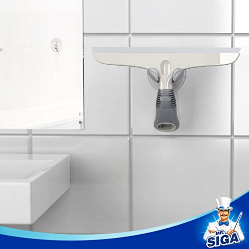 MR.SIGA Silicone Squeegee for Shower Doors, 25 cm/10 inch, White & Gray - size: 10 inch (Pack of 1)