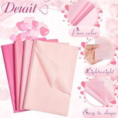 500 Sheets Pink Tissue Paper Bulk 15 x 20 Inch for Wedding Birthday Gifts - color: Pink, size: 15 x 20 Inch