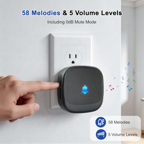 Doorbell Wireless Classroom Doorbell, 1000ft Range for Home/Office/Bedroom - size: 1 Button + 1 Receiver