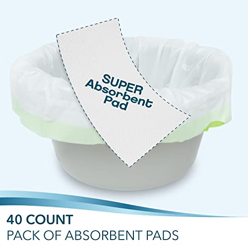 TidyCare Value Pack of 40 Disposable Absorbent Bedside Commode Pads - size: 40 Count (Pack of 1)