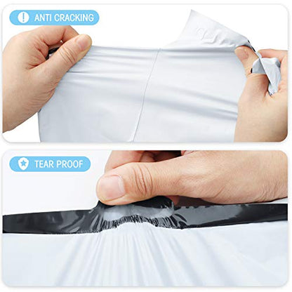 Fuxury Large Poly Mailers 24x24'' 100Pcs, Waterproof Shipping Bags White - color: White, size: 24x24" 100pcs