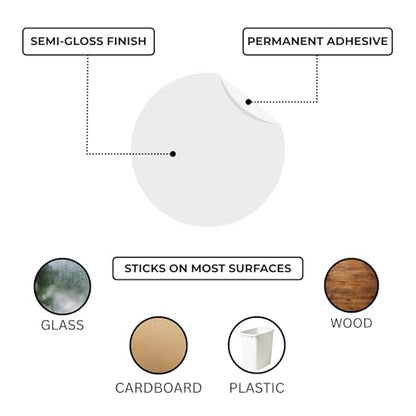 ChromaLabel Small White Circle Stickers, 1/4 Inch, 1000/Box - color: White, size: 1/4"