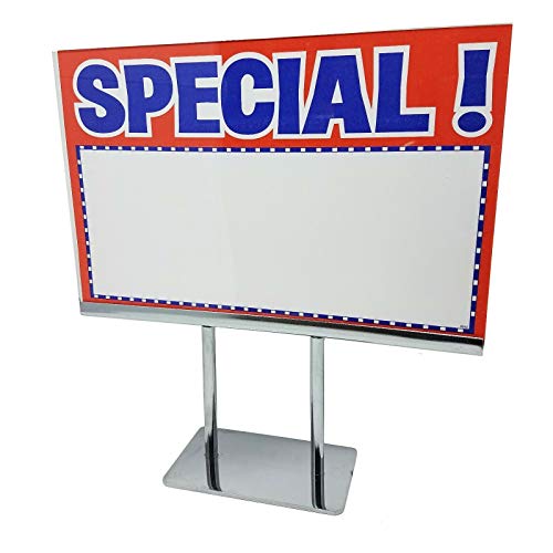 Countertop Acrylic Frame Sign Holder, 11.5" H Heavy Duty Tabletop Display for 7" x 11" Cards, 2 Pack - size: 2 Pack, style: 7" H x 11" W