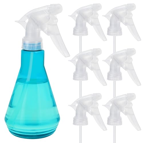 6Pcs 3 Modes Spray Bottle Nozzles Replacement Fit Standard 28/400 Neck - color: Clear