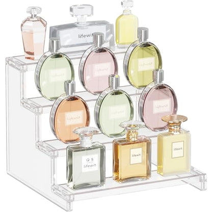Lifewit Perfume Organizer, Cologne Stand Tool-Free Assembly, 9", 1 Pcs - color: Clear, size: 9 Inch,1 Pcs