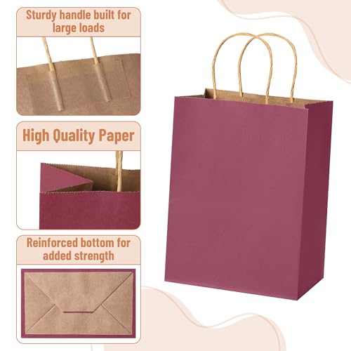 Mr. Pen- Paper Gift Bags with Handles, 32 Pack, 7.6" x 4.7" x 10.6" - color: Deep Multicolors, size: 32 Pack