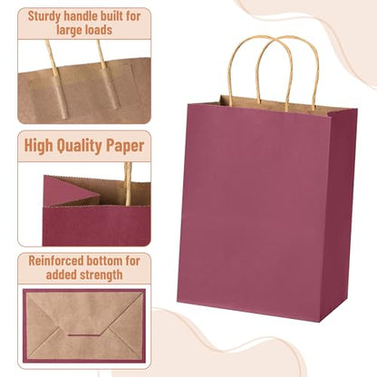 Mr. Pen- Paper Gift Bags with Handles, 32 Pack, 7.6" x 4.7" x 10.6" - color: Deep Multicolors, size: 32 Pack