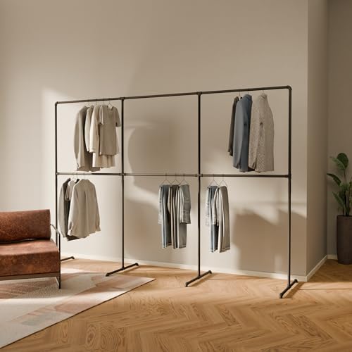pamo Large Clothing Rack Black – 114" W x 76" H, 309 lbs Load Capacity - color: Black, size: 3 Standard