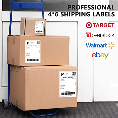 4"x6" Direct Thermal Shipping Labels, 220 Labels/Roll - Thermal Shipping Label Printer Paper Postage Mailing Labels Compatible with Rollo, MUNBYN Label Printer (4 Rolls) - size: Roll- 880 Labels