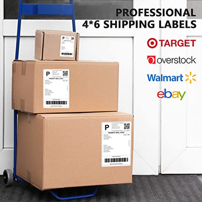 4"x6" Direct Thermal Shipping Labels, 220 Labels/Roll - Thermal Shipping Label Printer Paper Postage Mailing Labels Compatible with Rollo, MUNBYN Label Printer (4 Rolls) - size: Roll- 880 Labels