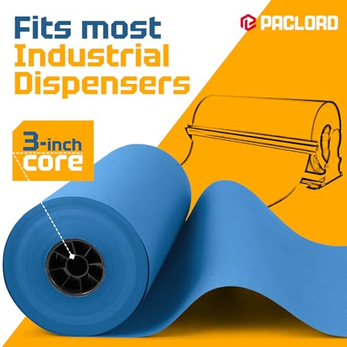 USA Made 18" x 8640" (720 ft) Dark Blue Kraft Paper Roll, Large Size - color: Dark Blue, size: 1 Roll