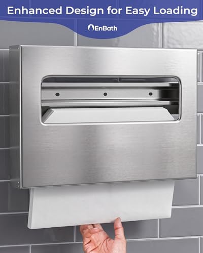 Toilet Seat Cover Dispenser Wall Mount - Premium Grade 304 Stainless Steel Commercial Toilet Seat Cover Holder with Enhanced Design for Easy Loading, Secure Fit, and Improved Mounting - size: 1-Pack