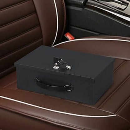 xydled Fireproof Document Box with Key Lock, Fire Safe Box, Black - color: Black, size: X Large