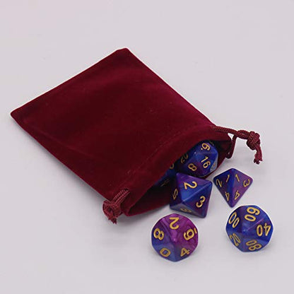 HRX Package 20pcs Small Velvet Bags 3x4 in for Jewelry Gift Packaging - color: Burgundy red